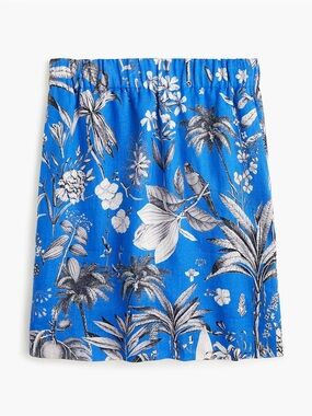 J. Crew Pull-on skirt in Ratti® tropical toile linen